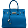 エルメス HERMES バーキン30 A刻印 ブルーフランス シルバー金具 エプソン レディース ハンドバッグ