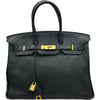 エルメス HERMES バーキン35 □N刻印 ブラック ゴールド金具 トゴ レディース ハンドバッグ