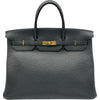 エルメス HERMES バーキン40 C刻印 ブラック ゴールド金具 トゴ レディース ハンドバッグ