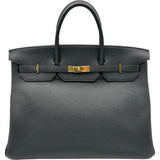 エルメス HERMES バーキン40 C刻印 ブラック ゴールド金具 トゴ レディース ハンドバッグ