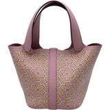エルメス HERMES ピコタンロック ミクロ U刻印 ラッキーデイジー/モーヴシルベストル シルバー金具 スイフト レディース ハンドバッグ