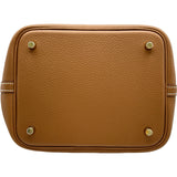 エルメス HERMES ピコタンロックMM K刻印 ゴールド/ゴールド金具 トリヨン レディース ハンドバッグ