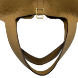 エルメス HERMES ピコタンロックMM トリヨン ビスキュイ ゴールド金具 U刻印 レディース ハンドバッグ