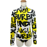 バーバリー BURBERRY グラフィティプリントボディスーツ 8002450 イエロー ナイロン レディース その他トップス