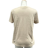 モンクレール MONCLER ロゴ刺繡半袖Tシャツ ベージュ コットン レディース 半袖Ｔシャツ