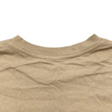 モンクレール MONCLER ロゴ刺繡半袖Tシャツ ベージュ コットン レディース 半袖Ｔシャツ