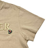 モンクレール MONCLER ロゴ刺繡半袖Tシャツ ベージュ コットン レディース 半袖Ｔシャツ