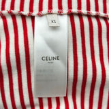セリーヌ CELINE 長袖ボーダーニットカットソー 2X265545F レッド コットン メンズ カットソー