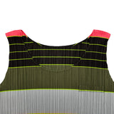 プリーツプリーズ PLEATS PLEASE ISSEY プリーツボーダーノースリーブワンピース PP33-JT526 マルチカラー ポリエステル レディース ワンピース