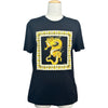 ヴェルサーチ VERSACE ドラゴンプリント半袖Tシャツ A83583 ブラック コットン メンズ 半袖Ｔシャツ