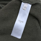 セリーヌ CELINE ロゴワッペンクロップドスウェットカットソー 2Y19A670Q カーキ コットン レディース カットソー