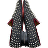 クリスチャン・ルブタン Christian louboutin スパイクスタッズスリッポン グレー キャンバス メンズ スリッポン