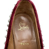 クリスチャン・ルブタン Christian louboutin スパイクスタッズスリッポン グレー キャンバス メンズ スリッポン