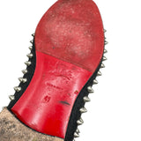 クリスチャン・ルブタン Christian louboutin スパイクスタッズスリッポン グレー キャンバス メンズ スリッポン