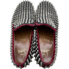 クリスチャン・ルブタン Christian louboutin スパイクスタッズスリッポン グレー キャンバス メンズ スリッポン