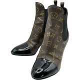 ルイ・ヴィトン LOUIS VUITTON サイドゴアモノグラムショートブーツ NL0136 ブラウン レザー レディース ブーツ