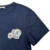 モンクレール MONCLER ロゴワッペン半袖Tシャツ ネイビー コットン レディース 半袖Ｔシャツ