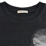 モンクレール MONCLER ロゴワッペン半袖Tシャツ ブラック コットン メンズ 半袖Ｔシャツ