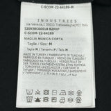 モンクレール MONCLER ロゴワッペン半袖Tシャツ ブラック コットン メンズ 半袖Ｔシャツ