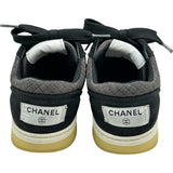 シャネル CHANEL キルティングスエードローカットスニーカー G38740 ブラック スエード レディース スニーカー