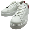 プラダ PRADA ロゴローカットスニーカー 2EG361 ホワイト レザー メンズ スニーカー