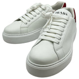 プラダ PRADA ロゴローカットスニーカー 2EG361 ホワイト レザー メンズ スニーカー