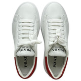 プラダ PRADA ロゴローカットスニーカー 2EG361 ホワイト レザー メンズ スニーカー