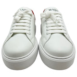 プラダ PRADA ロゴローカットスニーカー 2EG361 ホワイト レザー メンズ スニーカー