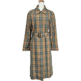 バーバリー BURBERRY チェック柄スプリングコート 8008846 ベージュ ポリエステル/コットン レディース トレンチコート
