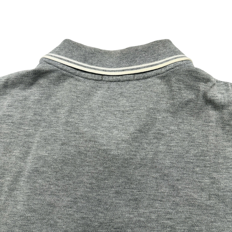 モンクレール MONCLER ロゴワッペン半袖ポロシャツ グレー コットン