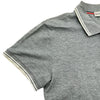 モンクレール MONCLER ロゴワッペン半袖ポロシャツ グレー コットン メンズ ポロシャツ