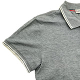 モンクレール MONCLER ロゴワッペン半袖ポロシャツ グレー コットン メンズ ポロシャツ