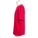 バレンシアガ BALENCIAGA BBロゴプリント半袖Tシャツ 594579 レッド コットン メンズ 半袖Ｔシャツ