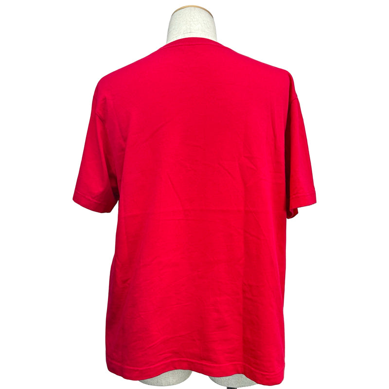 バレンシアガ BALENCIAGA BBロゴプリント半袖Tシャツ 594579 レッド