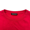 バレンシアガ BALENCIAGA BBロゴプリント半袖Tシャツ 594579 レッド コットン メンズ 半袖Ｔシャツ