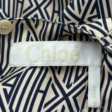 クロエ Chloe 総柄ボウタイシルクブラウス CHC20AHT ベージュ シルク レディース ブラウス