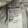 バレンシアガ BALENCIAGA ピアス装飾ダメージ加工半袖Tシャツ 761460 グレー コットン レディース 半袖Ｔシャツ