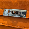 エルメス HERMES ケリー25 内縫い □J刻 オレンジ　シルバー金具 スイフト レディース ハンドバッグ