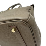エルメス HERMES バーキン35 クラブ □O刻 エタン/グラファイト/グレーフォンセ トリヨンクレマンス/リザード レディース ハンドバッグ