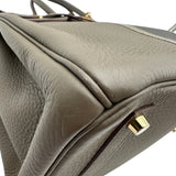 エルメス HERMES バーキン35 クラブ □O刻 エタン/グラファイト/グレーフォンセ トリヨンクレマンス/リザード レディース ハンドバッグ
