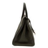 エルメス HERMES バーキン35 クラブ □O刻 エタン/グラファイト/グレーフォンセ トリヨンクレマンス/リザード レディース ハンドバッグ