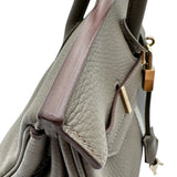 エルメス HERMES バーキン35 クラブ □O刻 エタン/グラファイト/グレーフォンセ トリヨンクレマンス/リザード レディース ハンドバッグ