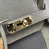 エルメス HERMES バーキン35 クラブ □O刻 エタン/グラファイト/グレーフォンセ トリヨンクレマンス/リザード レディース ハンドバッグ