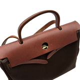 エルメス HERMES エールバッグPM □F刻印 ブラウン ゴールド金具 トワル ハンター レディース ハンドバッグ ショルダーバッグ
