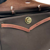 エルメス HERMES エールバッグPM □F刻印 ブラウン ゴールド金具 トワル ハンター レディース ハンドバッグ ショルダーバッグ