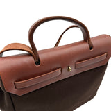 エルメス HERMES エールバッグPM □F刻印 ブラウン ゴールド金具 トワル ハンター レディース ハンドバッグ ショルダーバッグ