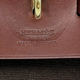 エルメス HERMES エールバッグPM □F刻印 ブラウン ゴールド金具 トワル ハンター レディース ハンドバッグ ショルダーバッグ