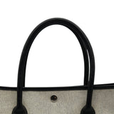 エルメス HERMES ガーデンパーティPM □J刻 アイボリー/ブラック トワル/ブッフル レディース トートバッグ