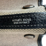 エルメス HERMES ガーデンパーティPM □J刻 アイボリー/ブラック トワル/ブッフル レディース トートバッグ