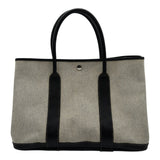 エルメス HERMES ガーデンパーティPM □J刻 アイボリー/ブラック トワル/ブッフル レディース トートバッグ